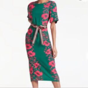 Floral Green and Pink Dress